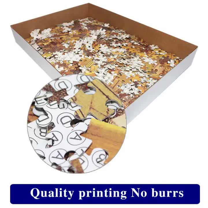 (2 PCS) 1000-Piece Christmas train Jigsaw Puzzle - High Difficulty Stress-Relief Toy