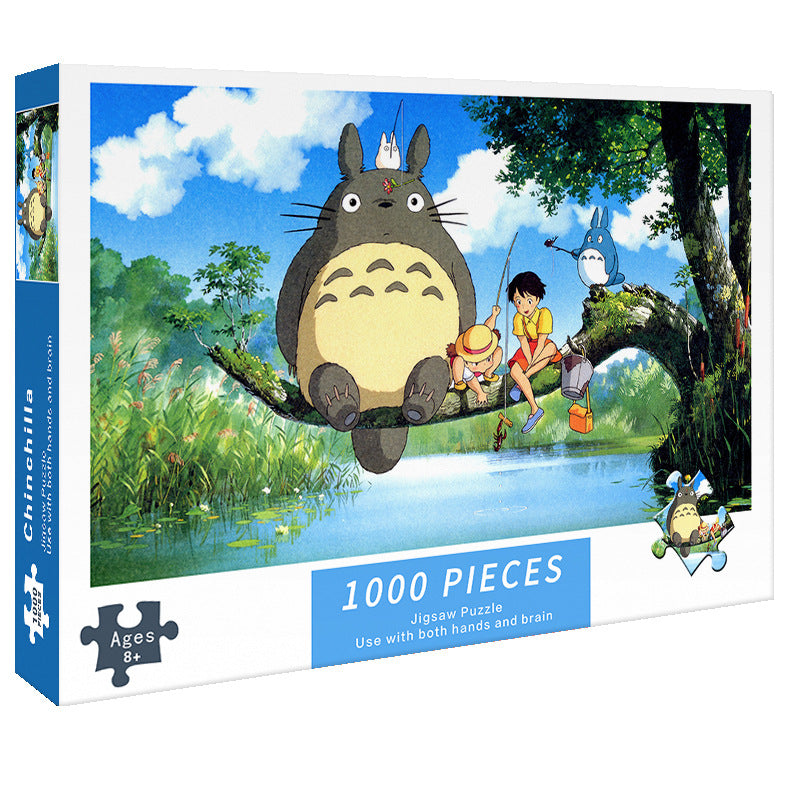 (2 PCS) 1000-Piece My Neighbor Totoro Jigsaw Puzzle - High Difficulty Stress-Relief Toy