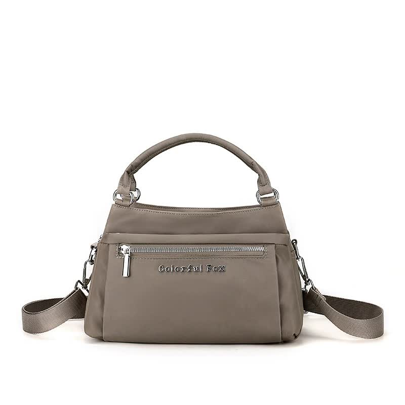 Caramel Color Waterproof Nylon Crossbody Bag - Lightweight and Adjustable Strap Shoulder Bag for Women