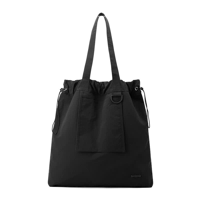 Black Large Capacity Tote Bag - Lightweight Single Shoulder Bag for Commute, Casual Outings, and Shopping