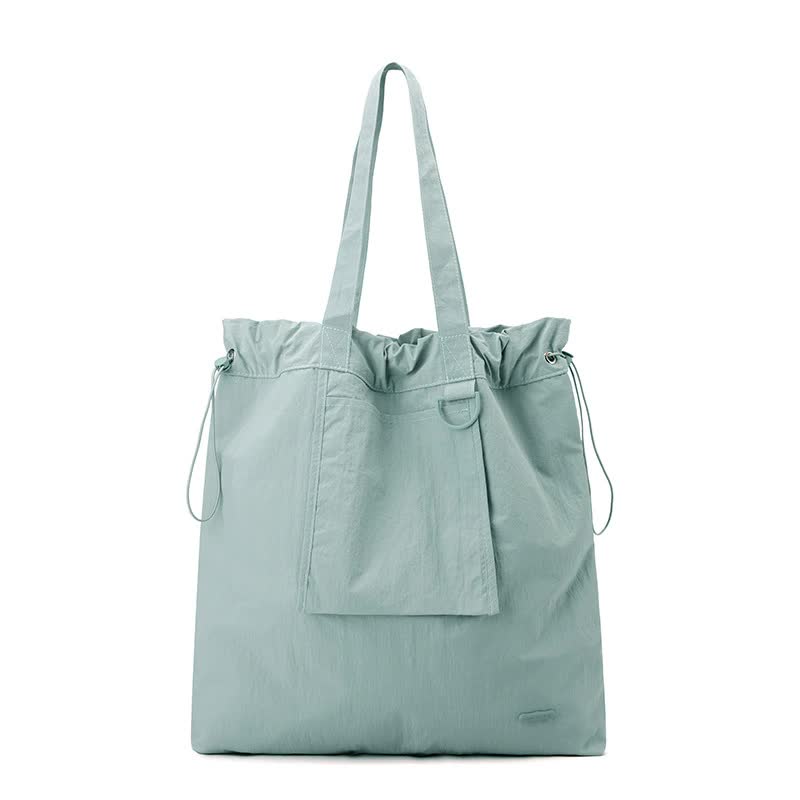 Light Green Large Capacity Tote Bag - Lightweight Single Shoulder Bag for Commute, Casual Outings, and Shopping
