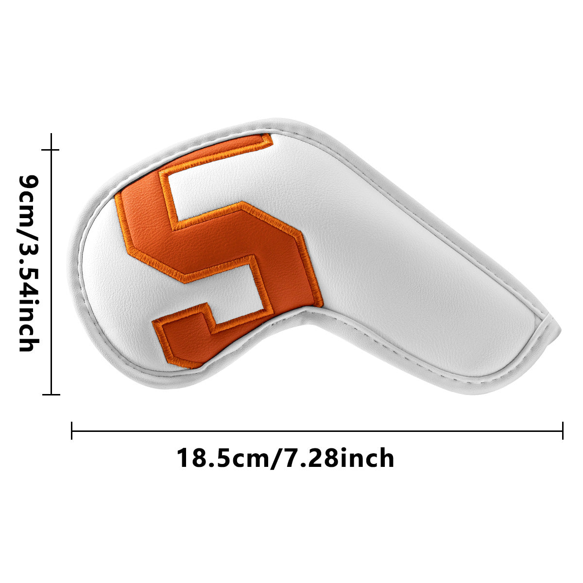 White covers with various colored numbers, Premium PU Leather Golf Iron Headcover Set (10pcs) | Numbered 4-9, P, S, A, X | Protective Club Covers for Irons
