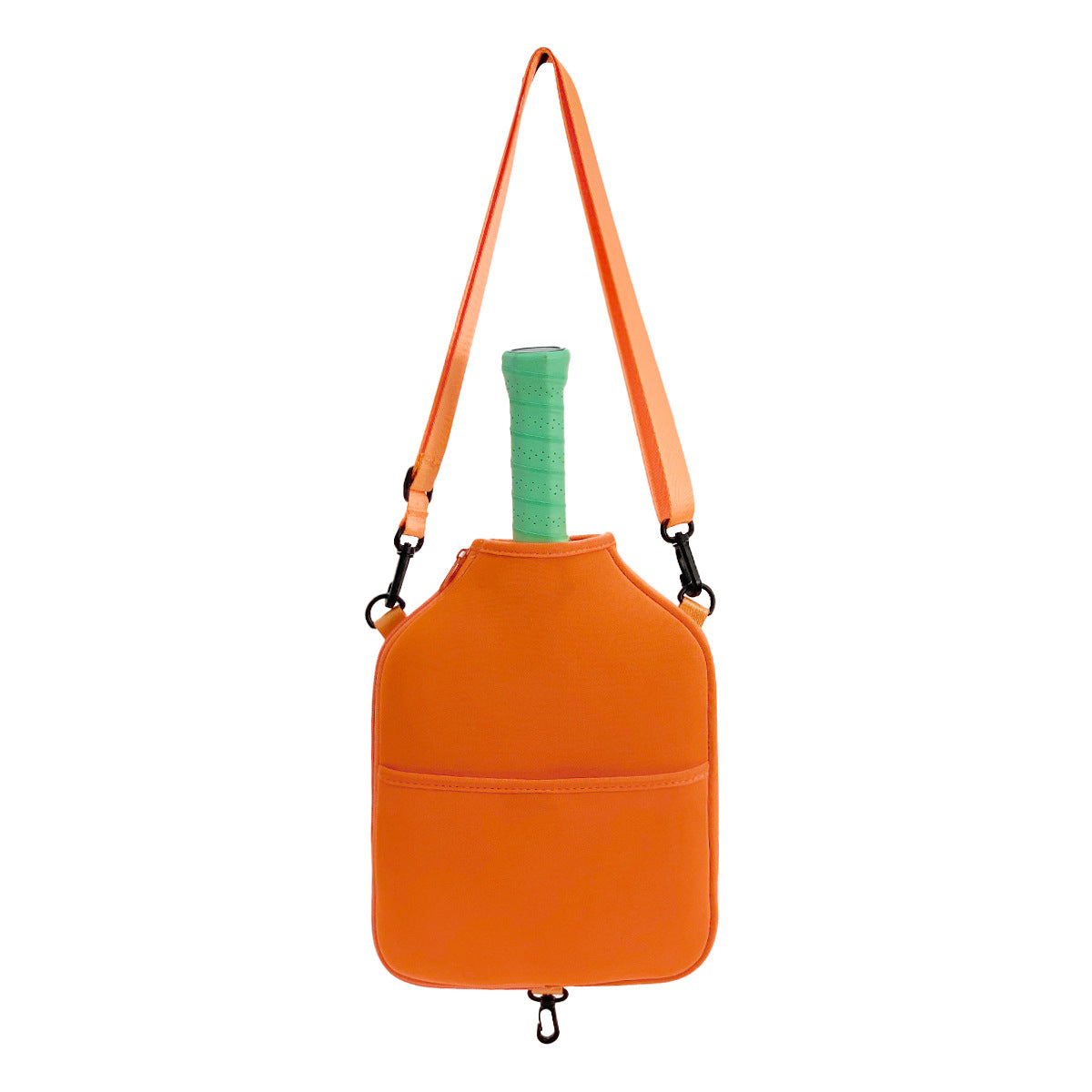 SA02 Orange Neoprene Pickleball Paddle Cover (racket not included) - Protective Crossbody Bag with Adjustable Shoulder Strap and Fence Hook - Universal Lightweight Paddle Case for All Skill Levels