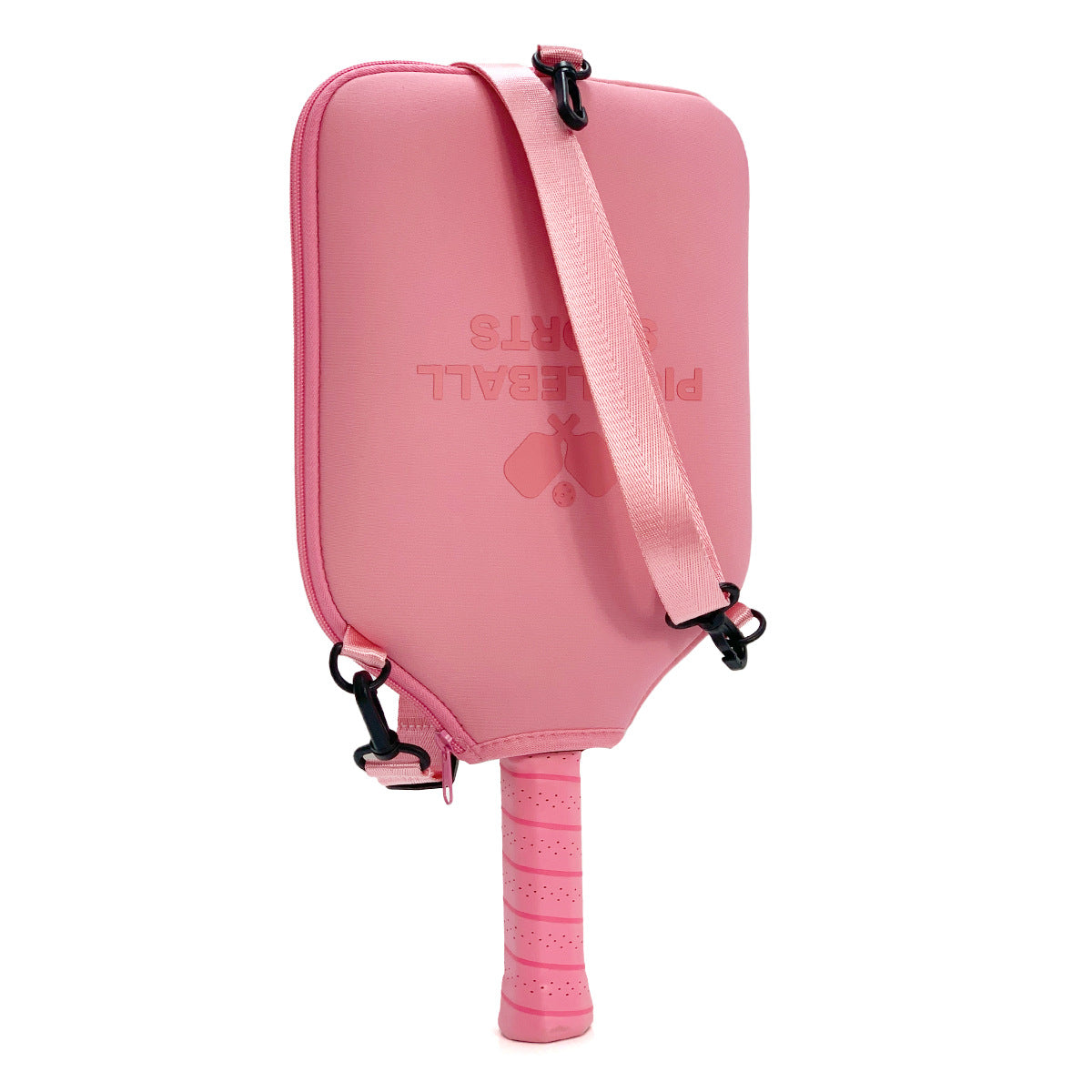 SA03 Pink Neoprene Pickleball Paddle Cover (racket not included) - Protective Crossbody Bag with Adjustable Shoulder Strap and Fence Hook - Universal Lightweight Paddle Case for All Skill Levels