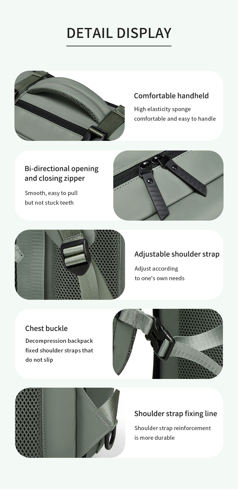 Grey Large Capacity 16-Inch Laptop Travel Backpack - Anti-Theft Professional Business Bag with Spring Buckle - Durable Oxford Cloth Outdoor Rucksack for Men and Women