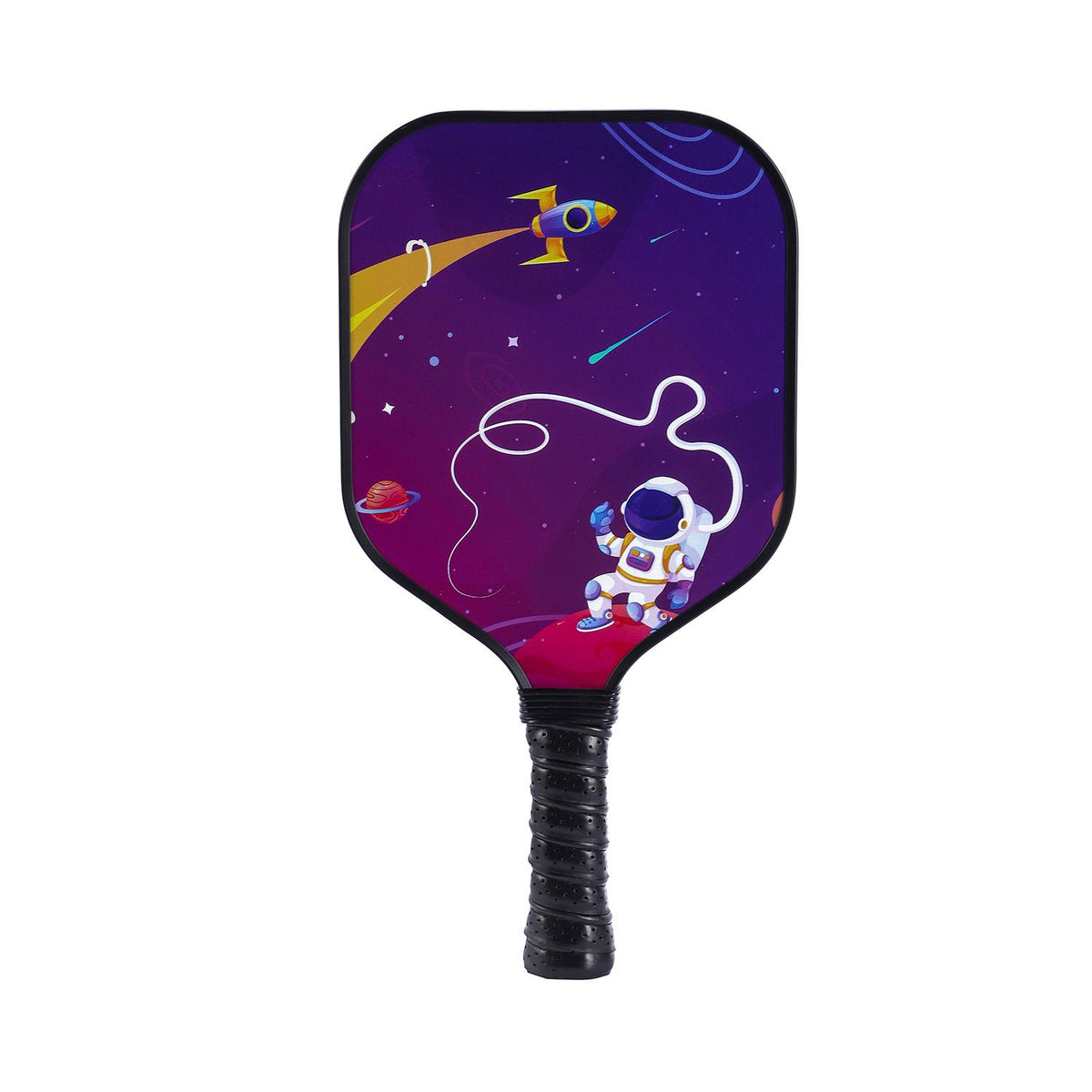 【RT-007】Fiberglass Pickleball Paddle Set of 2 with 4 Balls and Carry Bag - 185g Single Paddle Weight - Beginner Friendly Starter Kit with Non-Slip Cushion Grip for Adults Kids and Outdoor Family Fun