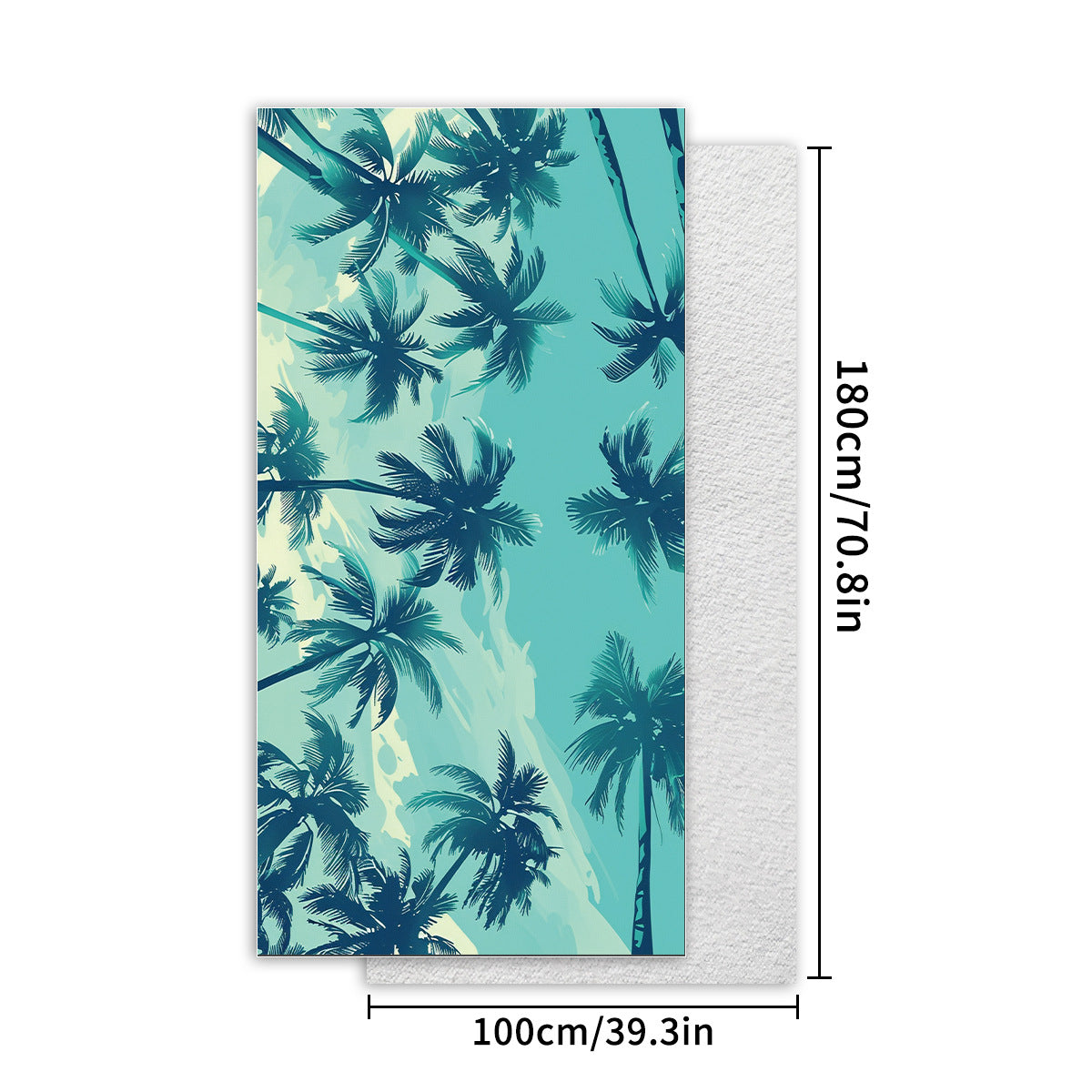TW7 - Double-Sided Printed Beach Towel - Soft Microfiber - 100x180cm