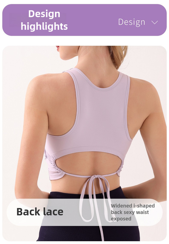 Black Summer Elastic Running Sports Vest with Padded Bra, Sleeveless Yoga Tank Top – S Size