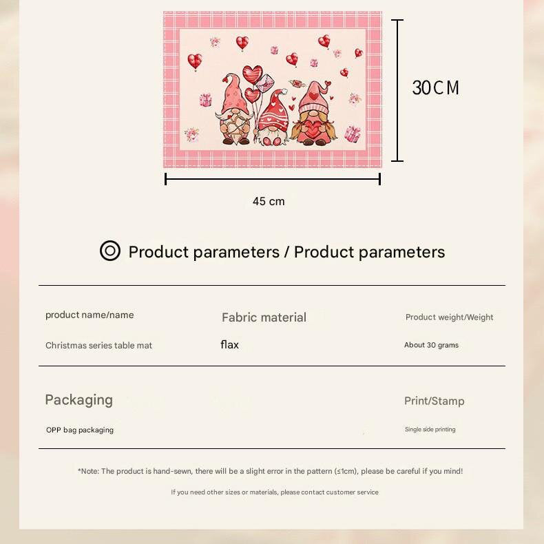 Easter Cotton-Linen Placemats - Set of 4 Anti-Stain Table Mats(Style 11)