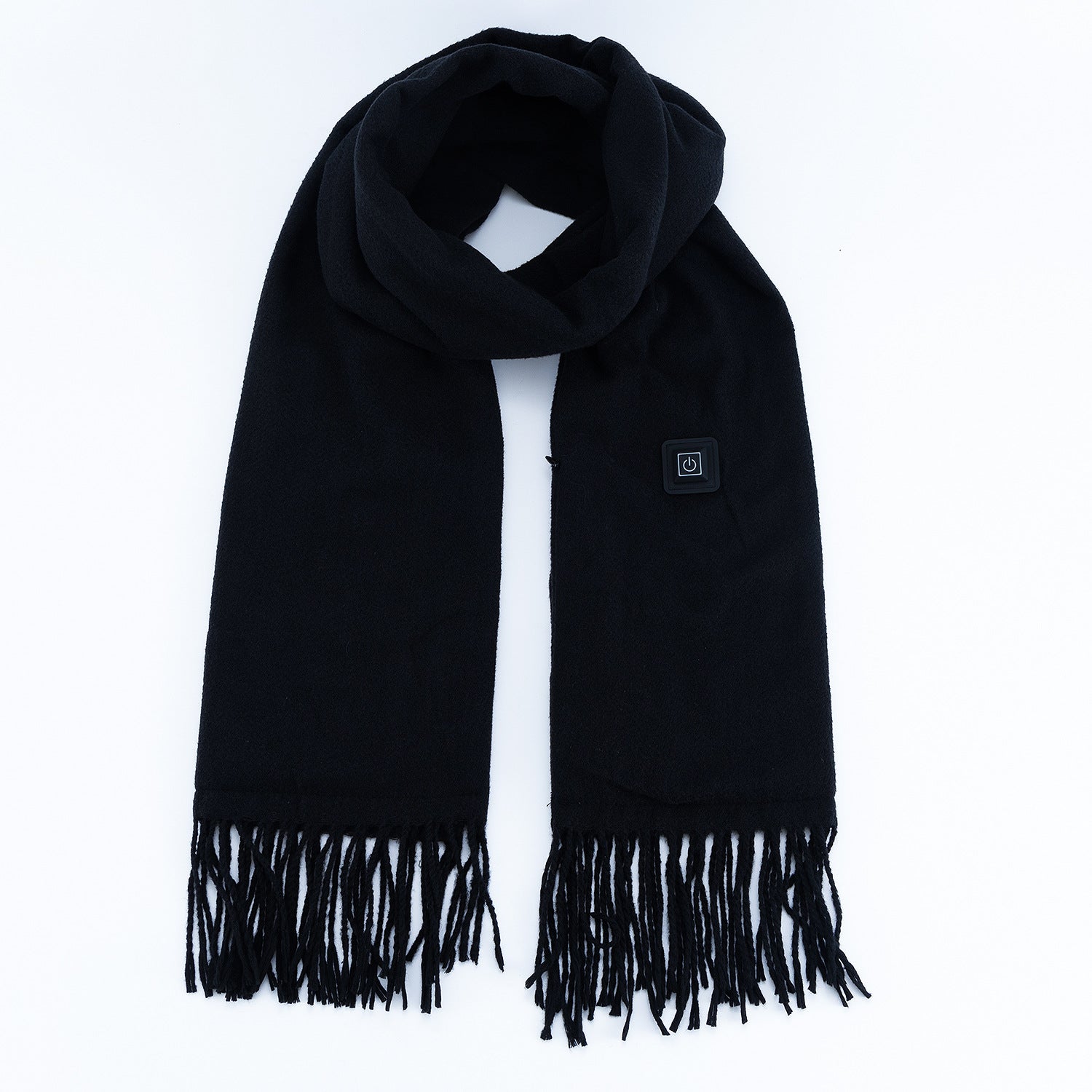 Black Heated Scarf - Electric Warming Scarf, Winter Outdoor Essential (Without power bank)