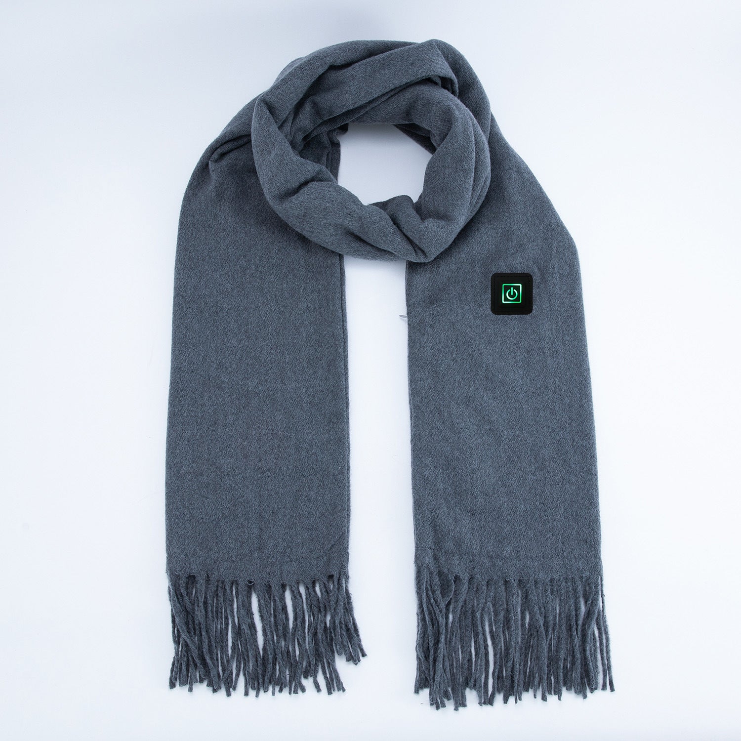 Gray Heated Scarf - Electric Warming Scarf, Winter Outdoor Essential (Without power bank)