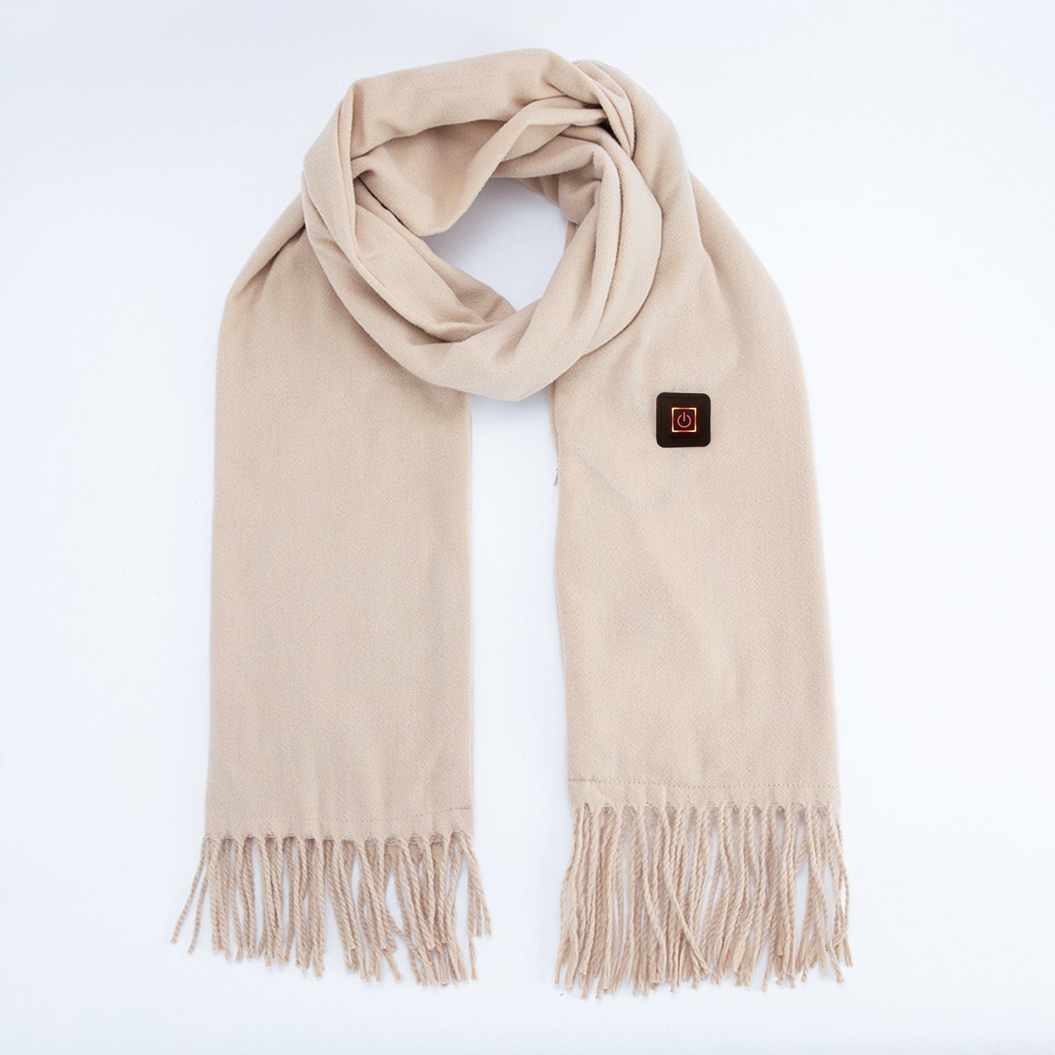 Khaki Heated Scarf - Electric Warming Scarf, Winter Outdoor Essential (Without power bank)