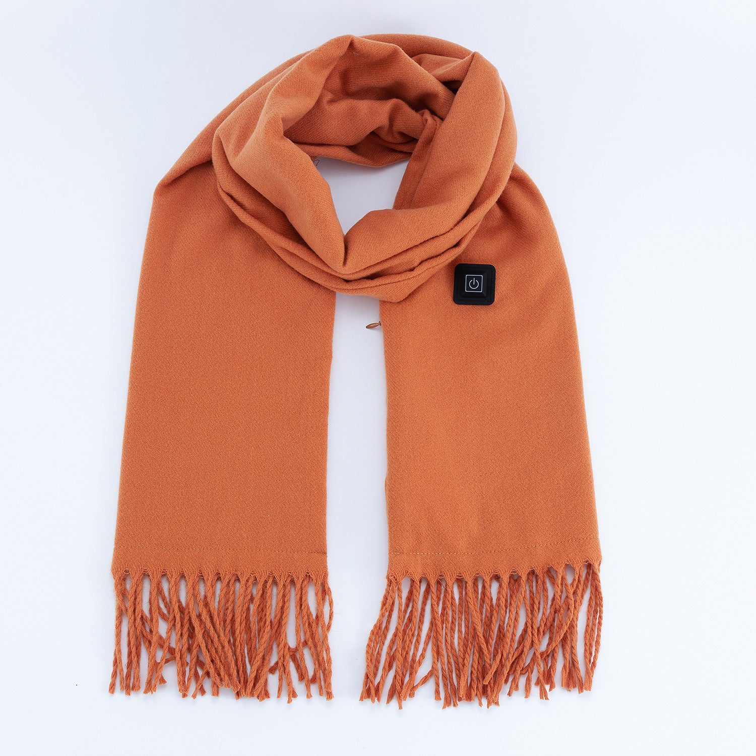 Orange Heated Scarf - Electric Warming Scarf, Winter Outdoor Essential (Without power bank)