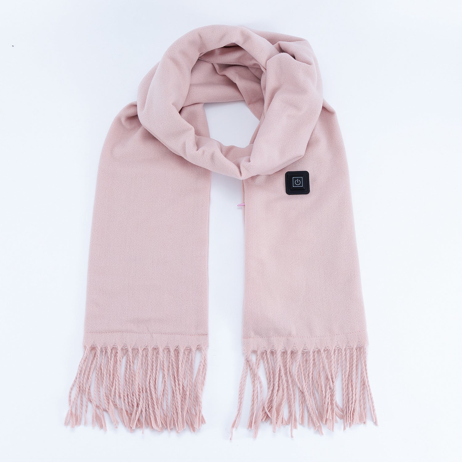 Light Pink Heated Scarf - Electric Warming Scarf, Winter Outdoor Essential (Without power bank)