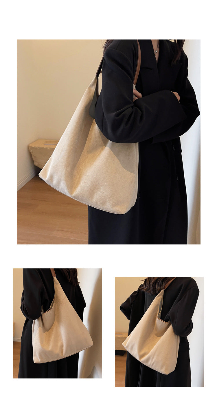 Beige Women's Vintage Bucket Bag - Fashionable Shoulder Bag