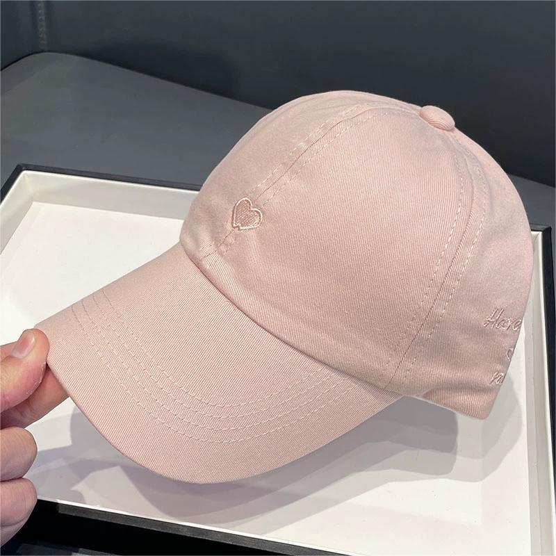 Pink Stylish Ponytail Opening Baseball Cap - Have a Nice Day" Embroidery"