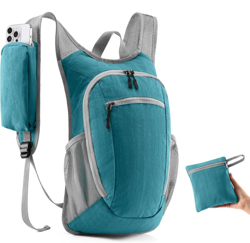 Peacock green Lightweight Foldable Backpack - Great for Hiking and Travel Backpacks