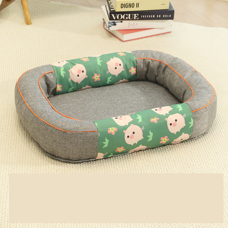 Size S Grey Cozy Pet Bed for Small Dogs and Cats - Durable & Chew-Resistant Nest for All Seasons