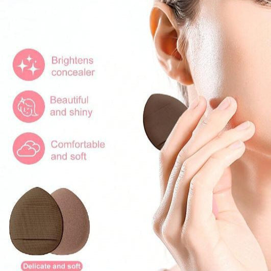 3 * Purple 20 Sets Makeup Sponge Set - Flannel Headband, Crystal Velvet Puffs, Non-Latex Beauty Blenders for Flawless Application