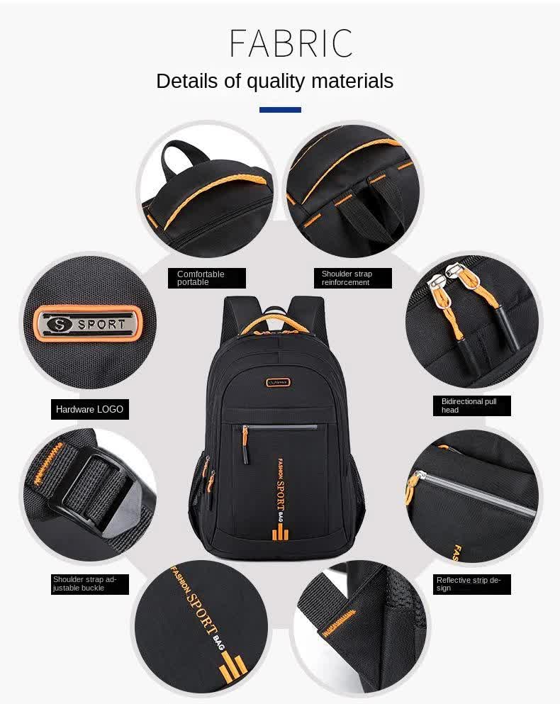 Black Large Capacity Business Backpack for Men and Women - Waterproof Laptop School Bag with Breathable Design