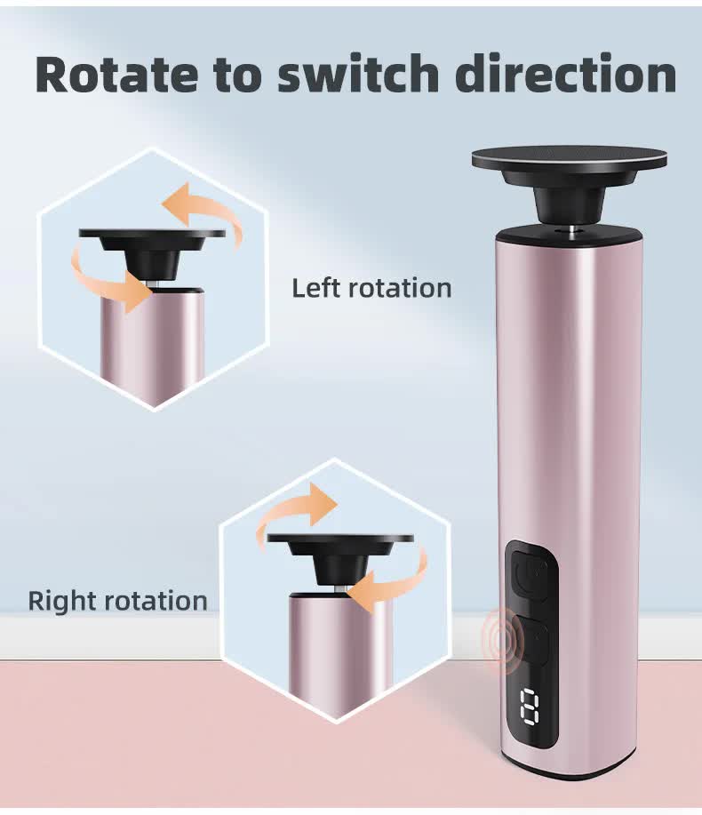 Black Rechargeable Electric Foot File with 9 Speed Settings - Callus Remover for Smooth Feet