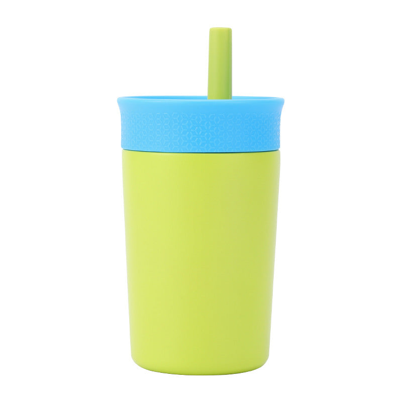 2 Pcs Green 12oz Insulated Tumbler with Straw - 304 Stainless Steel, BPA-Free, Leak-Proof Coffee Mug for Hot and Cold Drinks