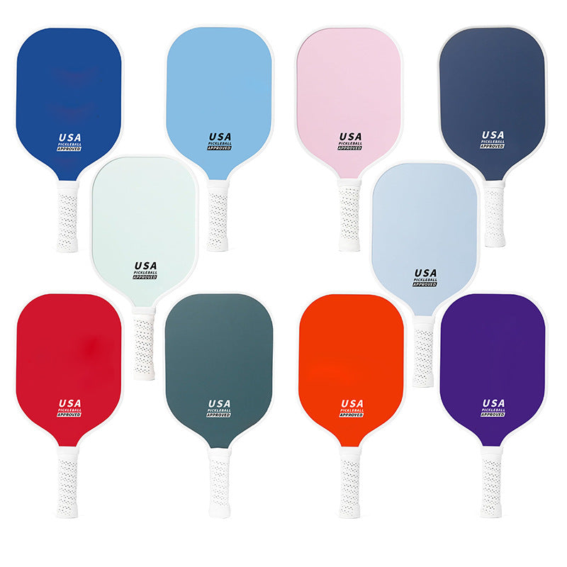 Light Blue Fiberglass Pickleball Paddle - Lightweight 215g with Anti-Slip TPU Grip for Outdoor Sports