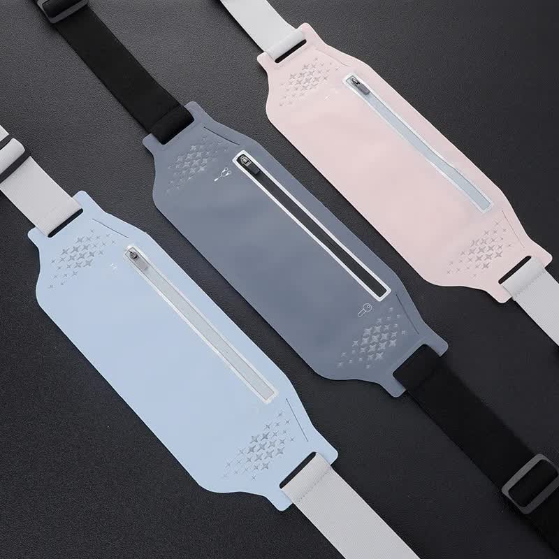 2 Pcs Light Green Lightweight Women's Running Waist Bag - Splash-Proof Fitness Belt with Stretchable Phone Storage