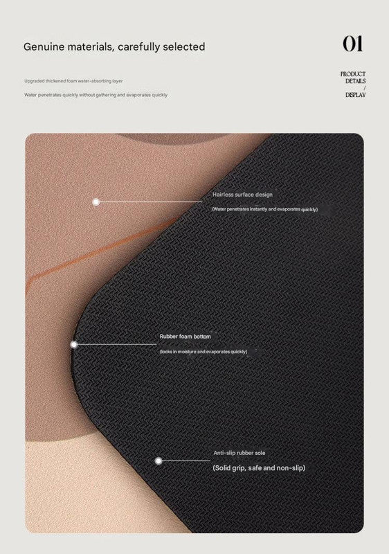 2 Pcs Style 9 Yellow Puppy pattern Cartoon Pet Feeding Mat for Cats & Dogs - Absorbent Diatom Mud Splash-Proof Mat, Easy to Clean