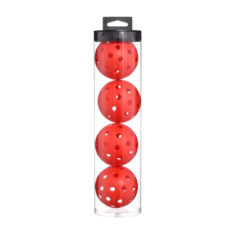 2 Tubes Red Outdoor Pickleball Balls 4-Pack - Durable 40-Hole Design with Carry Tube(8 balls in total)