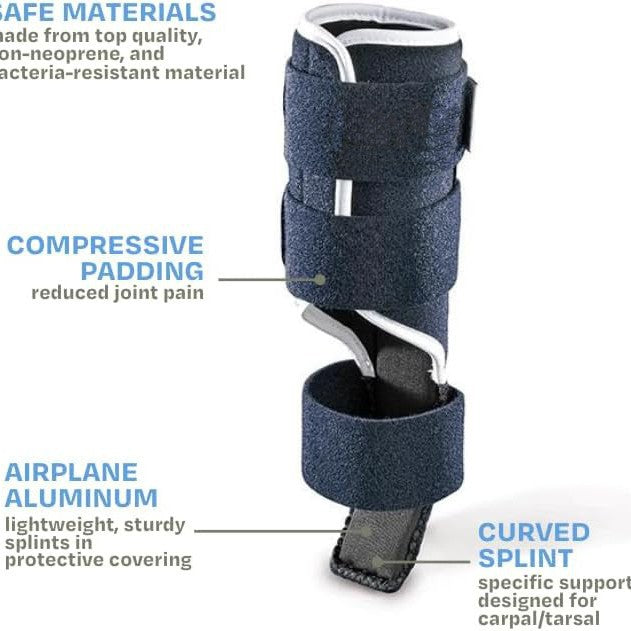 3 Pcs Size XXS Dark Blue Supportive Dog Leg Brace - Adjustable Carpal/Tarsal Splint for Injury & Arthritis Relief
