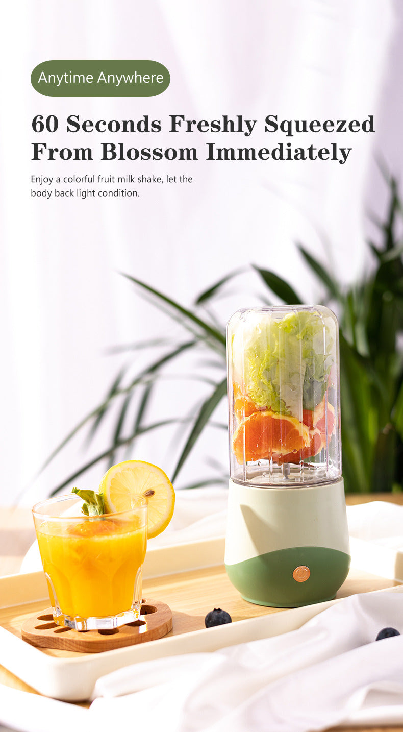 Purple Portable USB Blender 500ml - Rechargeable Mini Juicer for Smoothies On-the-Go