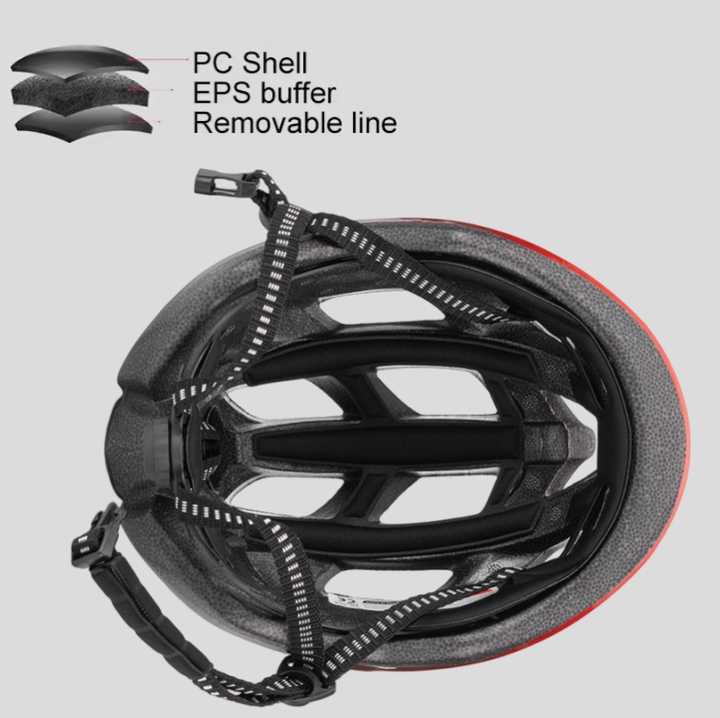 Black Lightweight Adult Bicycle Helmet - Adjustable Fit Road & Mountain Bike Safety Headgear (57-62cm)