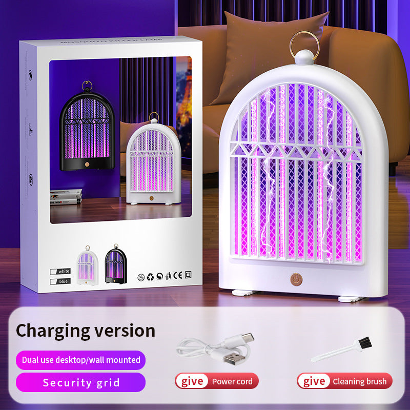 White USB Wall-Mounted Mosquito Trap - UV Light Automatic Insect Zapper for Home and Dorm