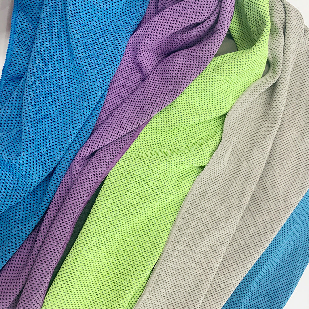 Green 4-Piece Portable Cooling Towel Set - Quick-Dry Ice-Cool Towel for Sports, Travel, and Heat Relief