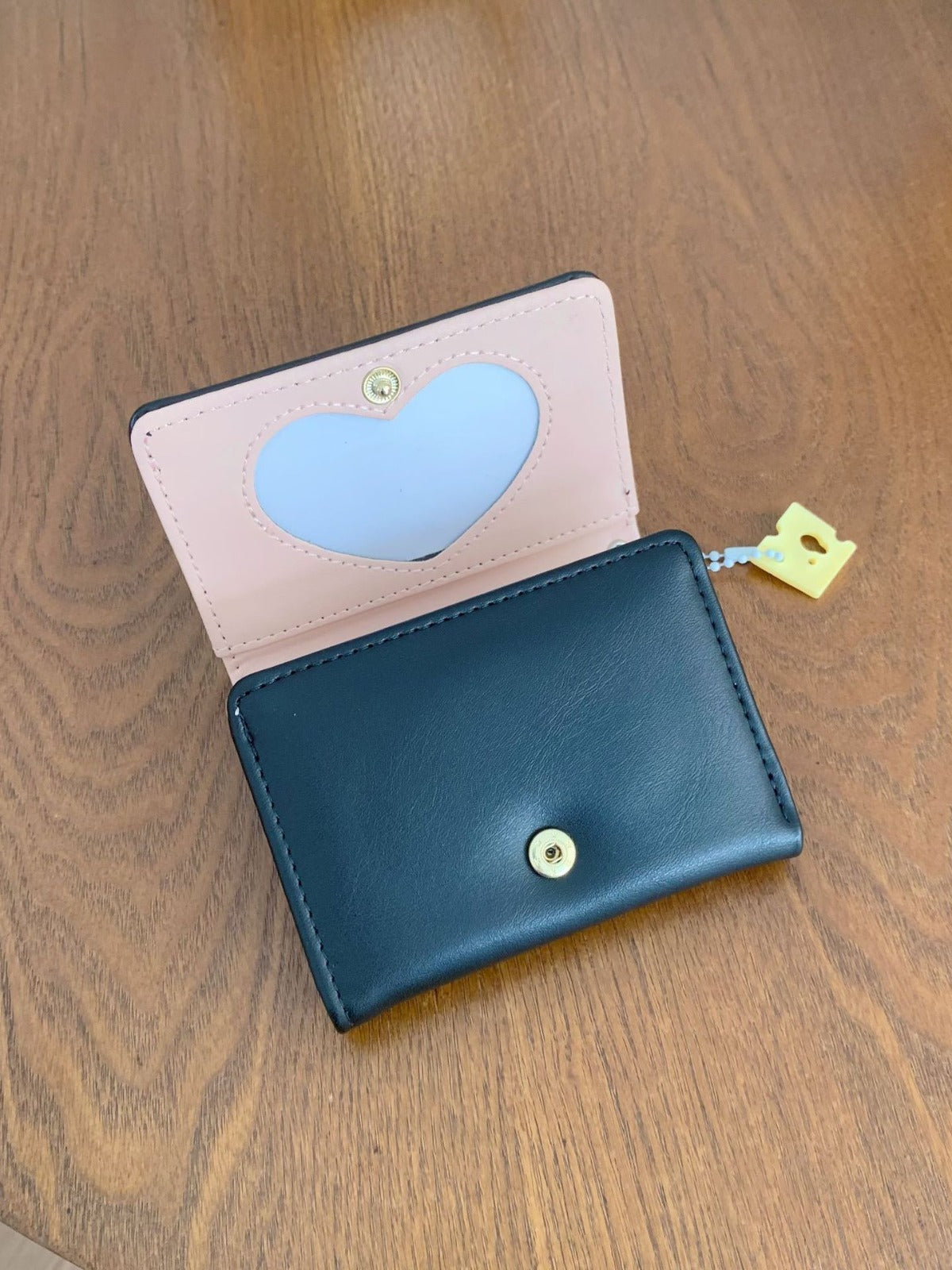 Pink 2PCS Women's Compact Short Wallet - Premium Multi-Function Mini Coin Purse with Card Slots & Zip Closure