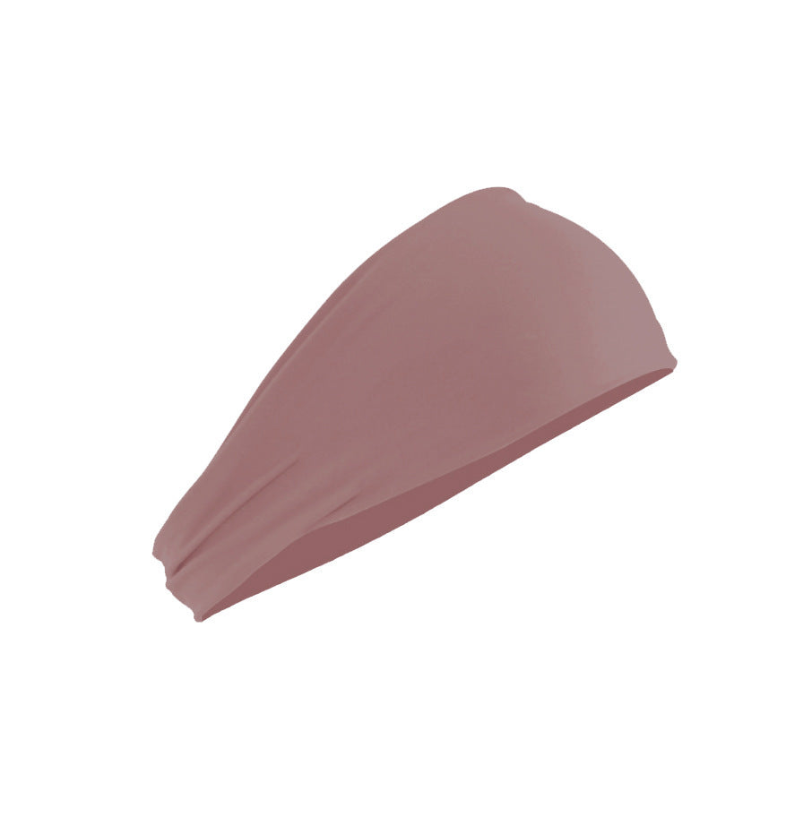 Pink 5-Pack Wide Sports Headbands for Women - Non-Slip Yoga Headwraps with Sweat-Wicking Fabric (88% Nylon+12% Spandex)