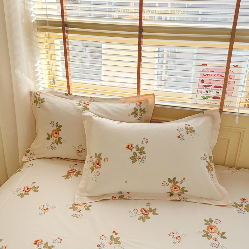 Anna's Garden 100% Cotton Pillowcase Set (Pack of 2) - Breathable Standard Size 48x74cm Pure Cotton Pillow Covers