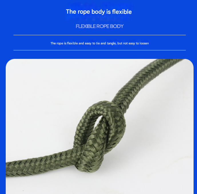 Green Polyester (for home use) Without Wire Core Heavy Duty Adjustable Clothesline Set (2 Pack) - 10m Steel Wire Core Nylon Rope with Hooks for Outdoor & Camping