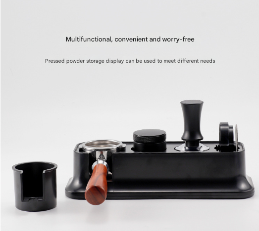 Grey Espresso Coffee Tamping Station - Barista Tool Organizer for 51/53/58mm Portafilter, Tamper & Distributor