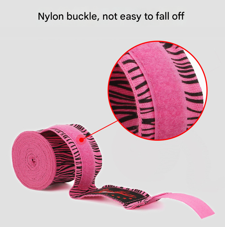 Small Black Head Pro Grade 5m Boxing Hand Wraps - Printed Elastic Bandages for Training & Combat Sports (1 Pair)