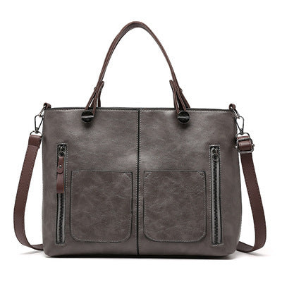 Versatile Gery Tote with Detachable Strap - Ideal for Travel