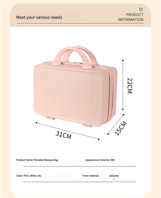 Personalized stylish and lightweight Off-white mini suitcase for short trips