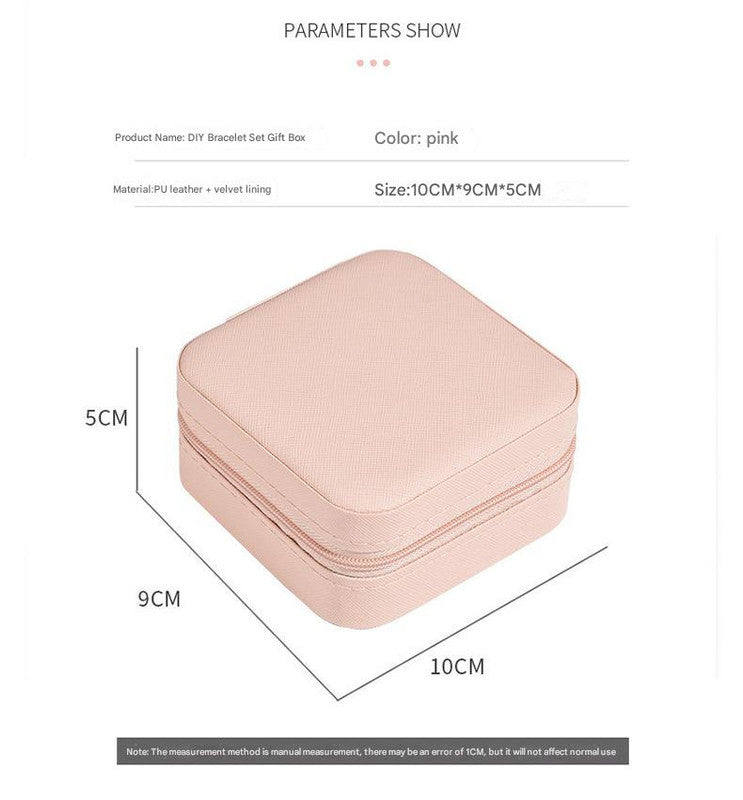 Colorful Kids DIY Beaded Bracelet Set - Creative Jewelry Making Kit with Princess Gift Box and Display Stand