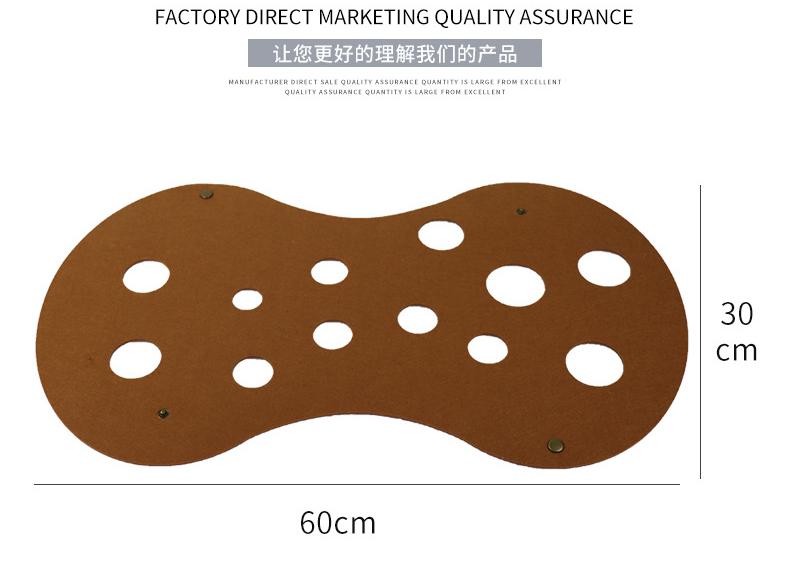 DIY Felt Cat Tunnel - Foldable Egg Roll-Shaped Pet Toy with Multiple Holes(Brown+Yellow)