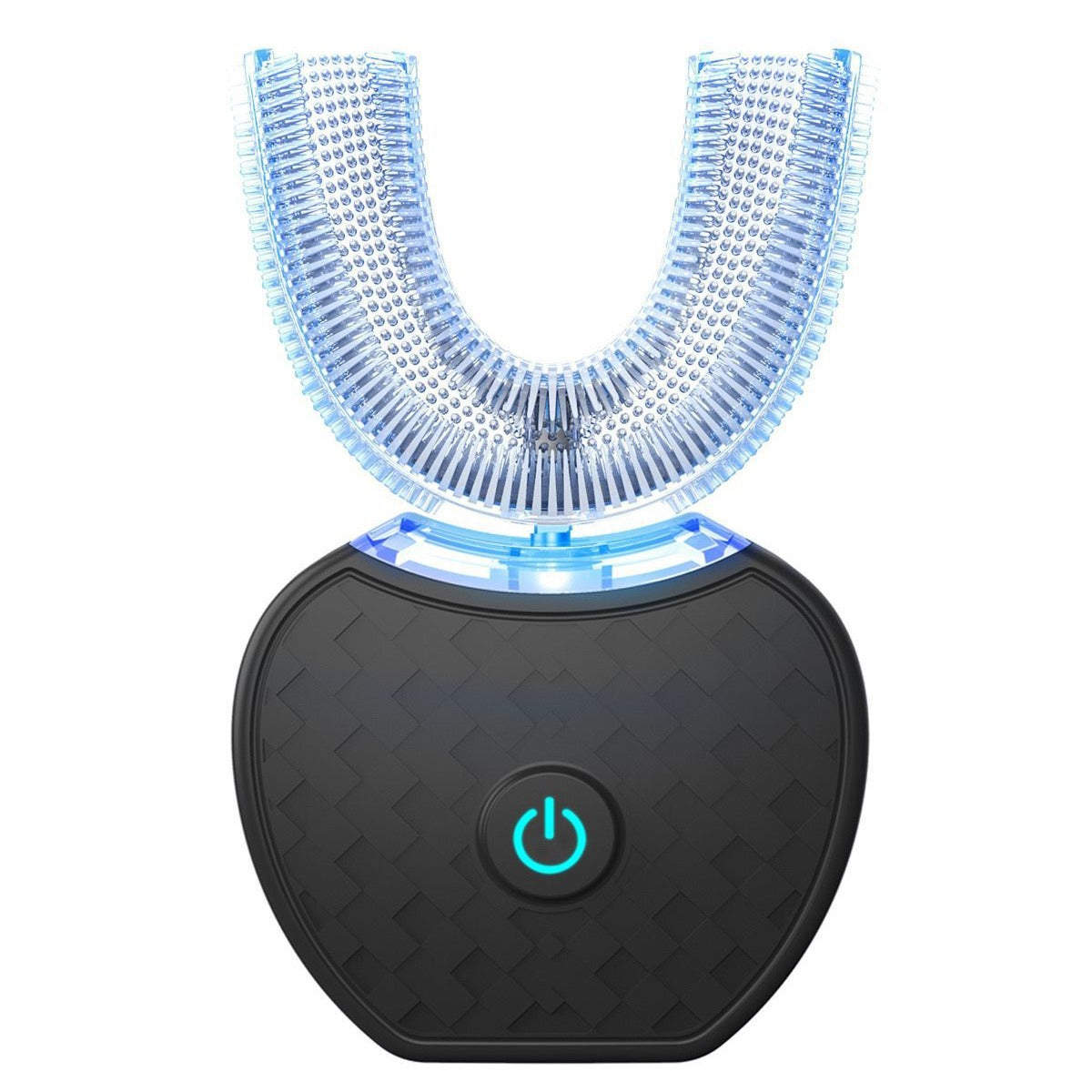 Electric Ultrasonic Toothbrush Couple Set with Charging Base and Smart Cleaning Technology(black)