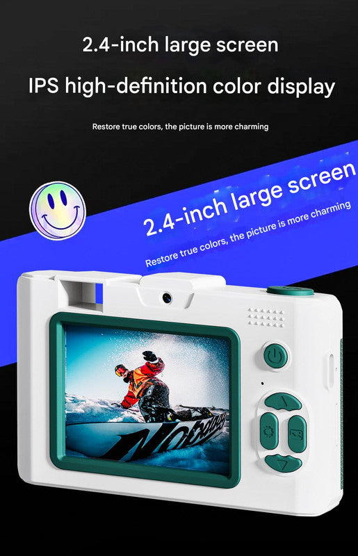 Compact 4K Digital Camera - 50MP, 16x Zoom, 2.4-inch IPS Screen, WiFi & Fill Light - Retro CCD Style(black)