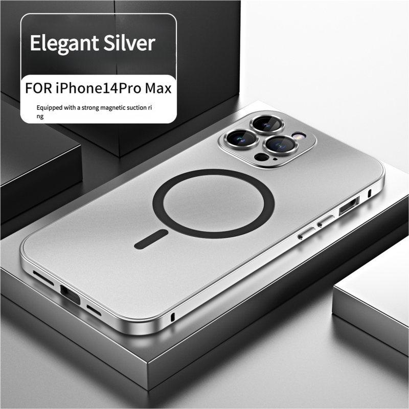 Innovative Detachable Backplate Case for iPhone 14 Pro Max with Strong MagSafe Compatibility(silver)
