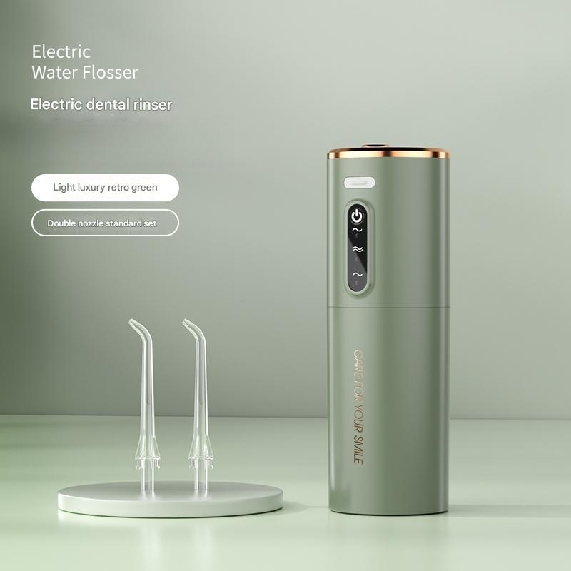 Portable Electric Water Flosser - USB-C Rechargeable, Multiple Modes, Gingival Protection(green)