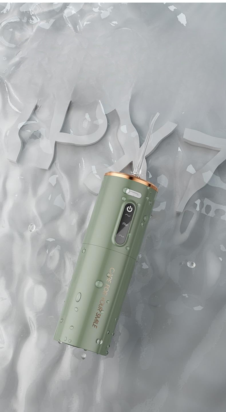 Portable Electric Water Flosser - USB-C Rechargeable, Multiple Modes, Gingival Protection(green)